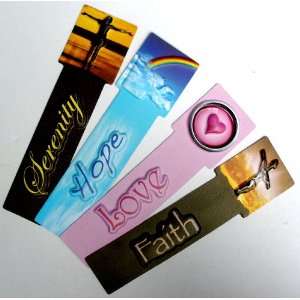   Hope Themed Bookmarks With Raised Images   Set Of 4