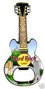 Hard Rock Cafe BOGOTA Bottle Opener Guitar Magnet. RARE  