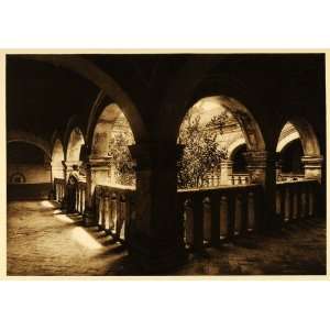  1925 Churubusco Monastery Mexico Brehme Photogravure 