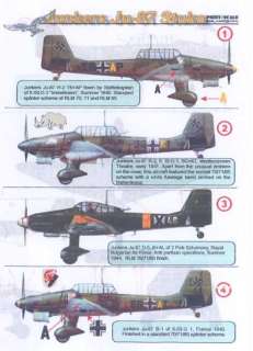 Print Scale Decals 1/48 JUNKERS Ju 87 STUKA Dive Bomber  