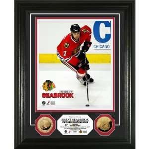  BSS   Brent Seabrook 24KT Gold Coin Photo Mint Everything 
