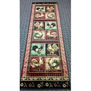  Rooster Style Area Rug Runner 2 Ft. 2 In. X 7 Ft. 2 In 