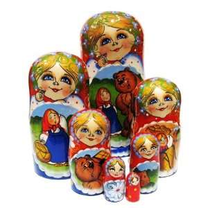  GreatRussianGifts Masha And Bear nesting doll (7 pc) Toys 