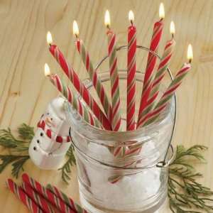  Candy Cane Holiday Taper Candles