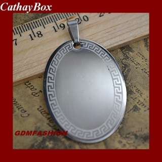 50pcs/lot Stainless Steel Blank Oval Dog Tag Pendant  