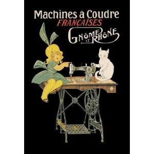   Machines a Coudre Gnome et Rhone 20x30 poster