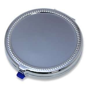  Blank Metal Compact Small with Ridged Recess Beauty