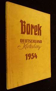 Borek Deutschland Katalog 1954, German Stamp Catalogue  