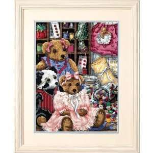   Bear Button Trouble 12 x 16 Needlepoint Kit Arts, Crafts & Sewing