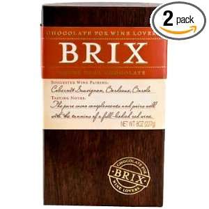 Brix Bar, Extra Dark Chocolate, 8 Ounce Packages (Pack of 2)  