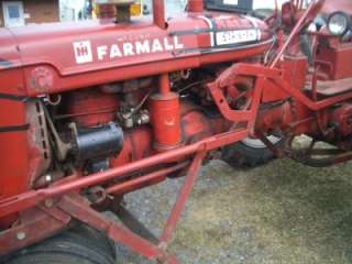 1954 I H FARMALL SUPER C FARM TRACTOR w/SNOW PLOW BLADE+ BRUSH HOG 
