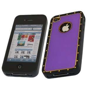 iTALKonline IMPERIAL BLACK PURPLE GOLD Hard TOUGH Protective Armour 