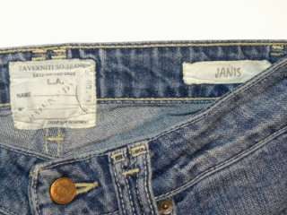 Womens Taverniti So JANIS Low Waist Bootcut Distressed Stretch Jeans 
