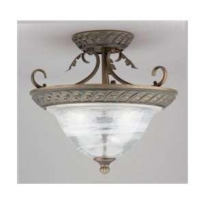   Bronze Baroque Semi Flush Ceiling Fixture from the Baroque Collection