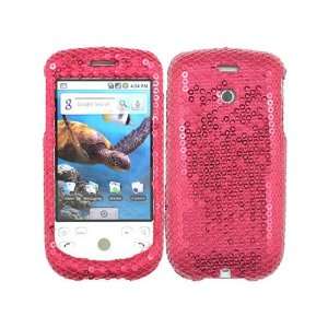  Hot Pink Big Bling Sequins Case Cover Faceplate for HTC 