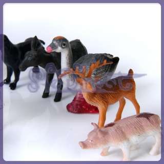 New 14Pcs Mixed Plastic Farm Animals Model Party Toy  