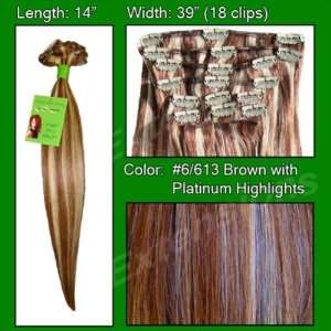   613 Medium Brown w/ Platinum Highlights   14 in   925586 Beauty
