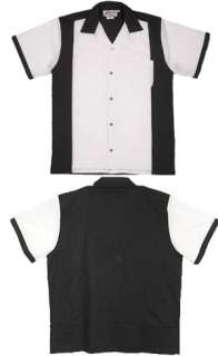 Black/White retro bowling shirt Heavyweight DRESSY Lounge shirt 