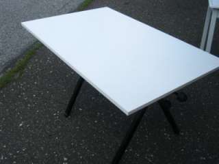 DRAFTING BOARD TABLE WITH BLACK SWIVEL OR PIVOTING BASE  
