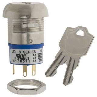 KEYLOCK SWITCH 3 POSITIONS 45 DEGREES 45°WITH KEYS JD7510J   BRAND 