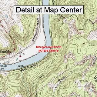  USGS Topographic Quadrangle Map   Morgantown North, West 