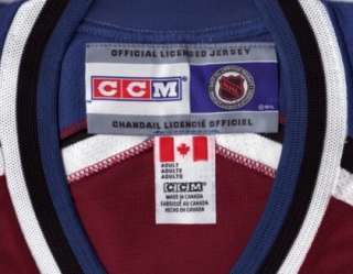  BOURQUE size XL Colorado Avalanche CCM 550 Hockey Jersey   bnwt  