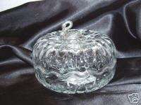 Pewter Swan swans Covered GLASS candy dish bowl birds  