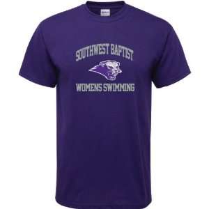   Bearcats Purple Womens Swimming Arch T Shirt