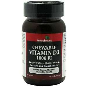  Futurebiotics Chewable Vitamin D3 1000 IU, 90 tablets 