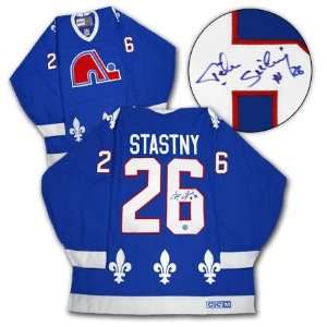 Peter Stastny Autographed Jersey   Quebec Nordiques   Autographed NHL 