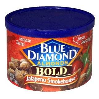   Diamond Almonds, Bold Jalapeno Smokehouse, 6 Ounce Can (Pack of 6