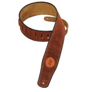  Levys Leathers Suede Leather Guitar Strap,Rust Musical 