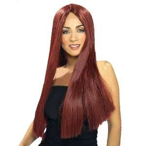 Long Burgundy Costume Wig Toys & Games