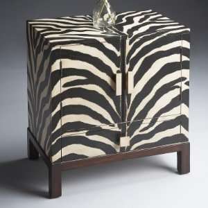  Butler Accent Cabinet   Zebra Stripe