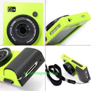 Green iCam Simulation Camera Case Cover for iPhone 4 4S 4G  
