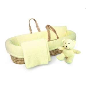    Tadpoles Micro Chenille Moses Basket Gift Sets in Yellow Baby