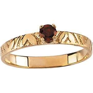    14K White Gold FEBRUARY Youth Genuine Birthstone Ring Jewelry