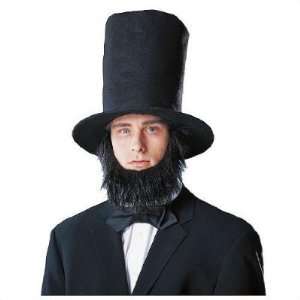  Adult Lincoln Stove Pipe Hat with Beard 