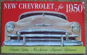  General Motors sales brochure for the 1950 Chevrolet. The brochure 
