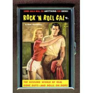 Rock n Roll Gal Fun Pulp ID Holder, Cigarette Case or Wallet MADE IN 