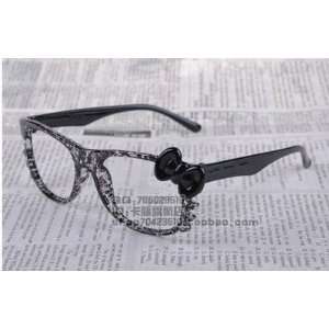  Super Cute Black Sparkle Frame Kitty Glasses with Clear 