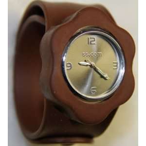  Silicone Slap On Watch   Chocolate Brown   Large 