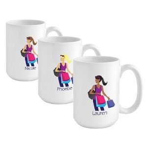 Personalized Go Girl Shopper Coffee Mug  Kitchen 