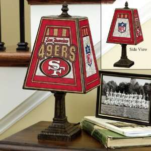 San Francisco 49ers Glass Table 14 Lamp  Sports 