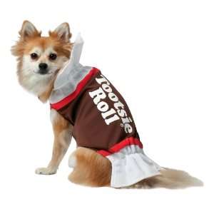   By Rasta Imposta Tootsie Roll Dog Costume / White/Brown   Size Large