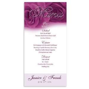    280 Wedding Menu Cards   Fuschia Sunset Rose