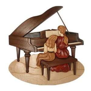  Piano Girls Intarsia Plan (Woodworking Plan)