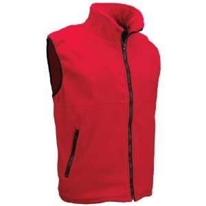  Maxam(tm) Mountain Red 100% Polyester Fleece Vest (Medium 