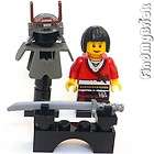 C144 Lego Ninja Samurai Warrior Girl Custom Minifigure w/ Armor Sword 
