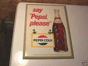 Old Pepsi Wall Calendar Holder  